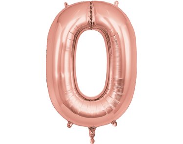 34in LETTER O ROSE GOLD JUMBO FOIL BALLOON