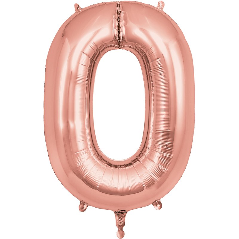34in LETTER O ROSE GOLD JUMBO FOIL BALLOON