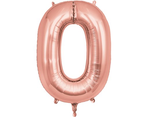 34in LETTER O ROSE GOLD JUMBO FOIL BALLOON