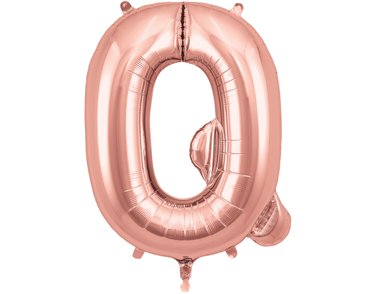 34in LETTER Q ROSE GOLD JUMBO FOIL BALLOON