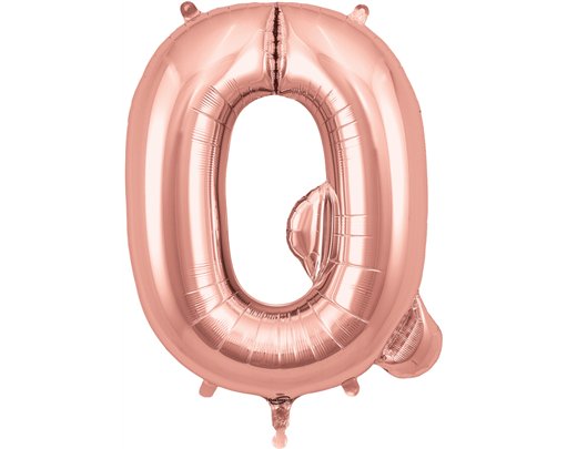 34in LETTER Q ROSE GOLD JUMBO FOIL BALLOON