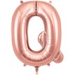 34in LETTER Q ROSE GOLD JUMBO FOIL BALLOON