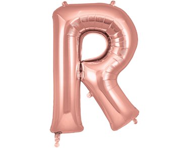 34in LETTER R ROSE GOLD JUMBO FOIL BALLOON