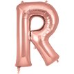34in LETTER R ROSE GOLD JUMBO FOIL BALLOON