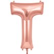 34in LETTER T ROSE GOLD JUMBO FOIL BALLOON