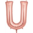 34in LETTER U ROSE GOLD JUMBO FOIL BALLOON