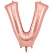 34in LETTER V ROSE GOLD JUMBO FOIL BALLOON