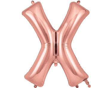 34in LETTER X ROSE GOLD JUMBO FOIL BALLOON