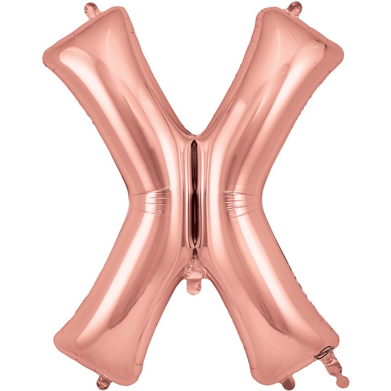 34in LETTER X ROSE GOLD JUMBO FOIL BALLOON