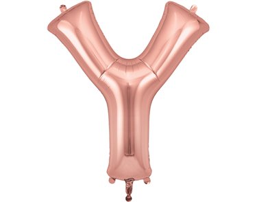 34in LETTER Y ROSE GOLD JUMBO FOIL BALLOON