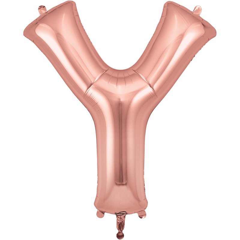34in LETTER Y ROSE GOLD JUMBO FOIL BALLOON