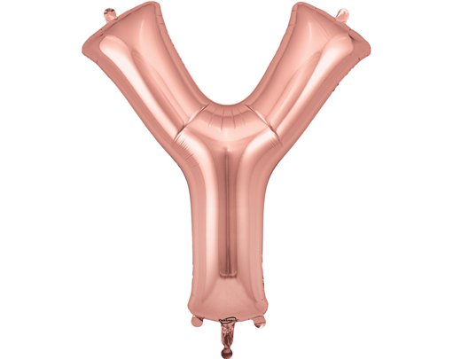 34in LETTER Y ROSE GOLD JUMBO FOIL BALLOON