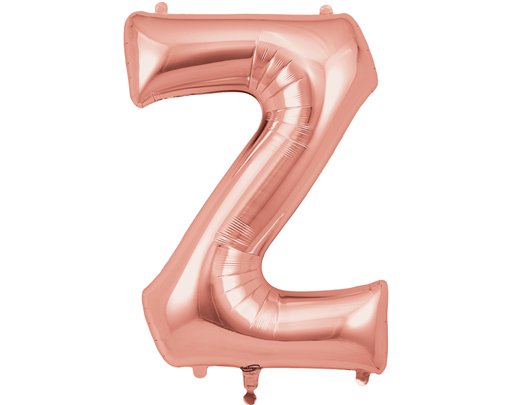 34in LETTER Z ROSE GOLD JUMBO FOIL BALLOON