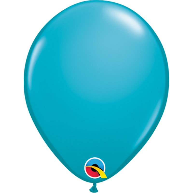 100PK 5in FASHION TROPICAL TEAL QUALATEX