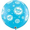 2PK 3ft BABY BOY DOTS-A-RND QUALATEX