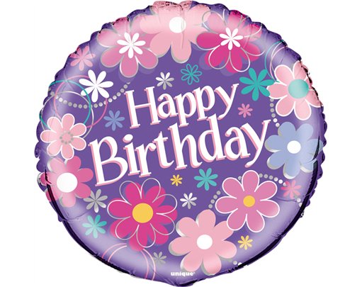 18in BIRTHDAY BLOSSOM FOIL BALLOON