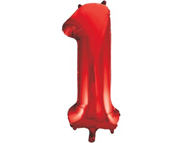 34in RED NO.1 JUMBO FOIL BALLOON