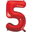 34in RED NO.5 JUMBO FOIL BALLOON