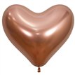 50PK 14in REFLEX ROSE GOLD HEART SEMPERTEX