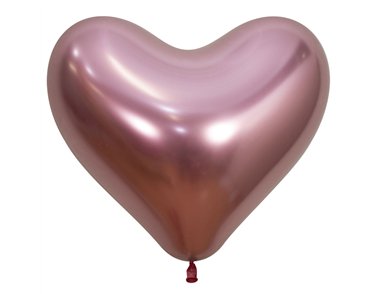 50PK 14in REFLEX PINK HEART SEMPERTEX