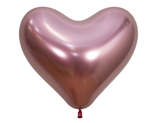 50PK 14in REFLEX PINK HEART SEMPERTEX