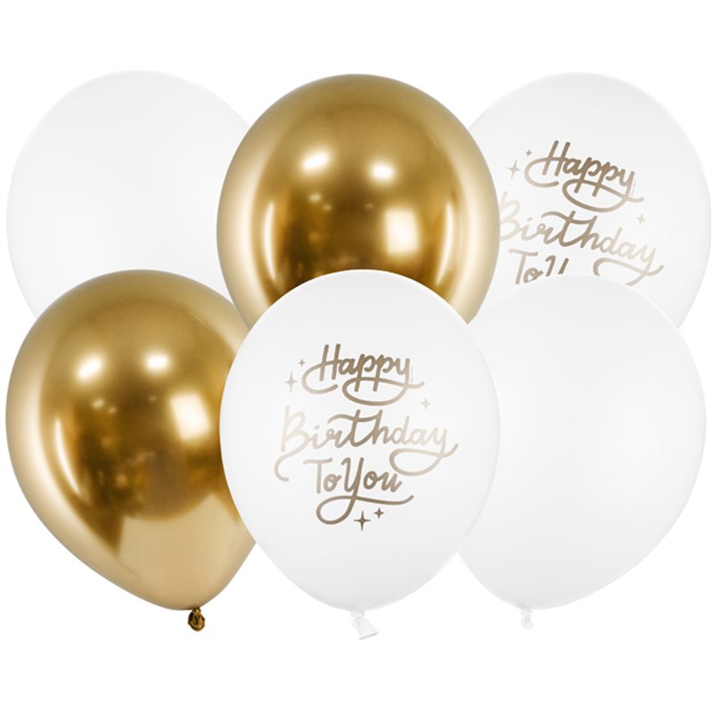 6pk 30cm HAPPY BIRTHDAY BOUQUET BALLOON PACK