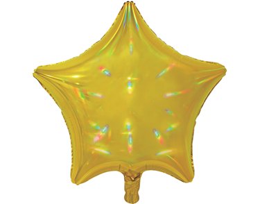 19in IRIDESCENT GOLD STAR FOIL BALLOON