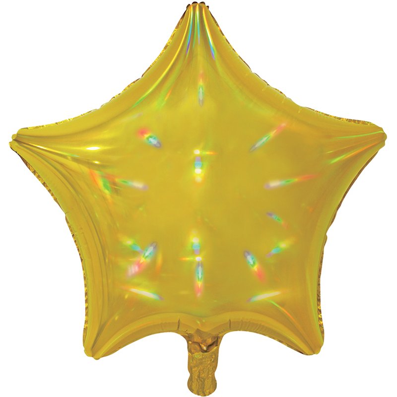 19in IRIDESCENT GOLD STAR FOIL BALLOON