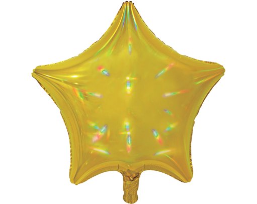 19in IRIDESCENT GOLD STAR FOIL BALLOON