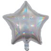 19in IRIDESCENT SILVER STAR FOIL BALLOON