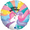 9in BIRTHDAY UNICORN AIR FILL FOIL BALLOON 10S