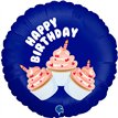 9in BIRTHDAY CUPCAKE AIR FILL FOIL BALLOON 10S