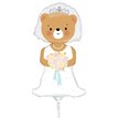 14in BRIDE BEAR MINI SHAPE FOIL BALLOON 10S