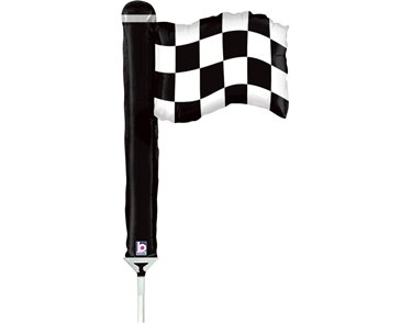 14in CHECKERED FLAG MINI SHAPE FOIL BALLOON 10S