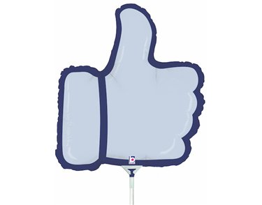 14in THUMBS UP MINI SHAPE FOIL BALLOON 10S