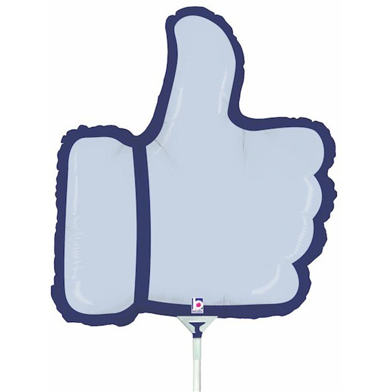 14in THUMBS UP MINI SHAPE FOIL BALLOON 10S