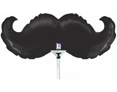 14in MUSTACHE MINI SHAPE FOIL BALLOON 10S