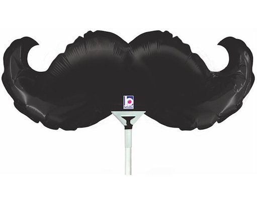 14in MUSTACHE MINI SHAPE FOIL BALLOON 10S