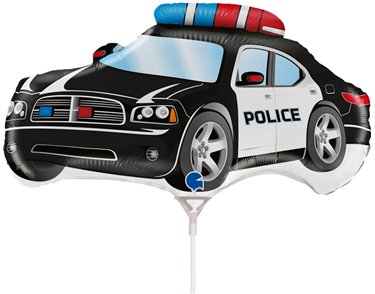 14in POLICE CAR MINI SHAPE FOIL BALLOON 10S