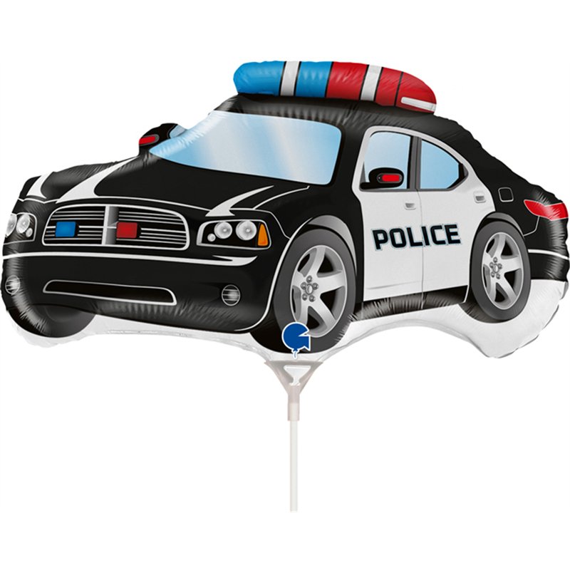 14in POLICE CAR MINI SHAPE FOIL BALLOON 10S