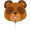 14in BEAR HEAD MINI SHAPE FOIL BALLOON 10S