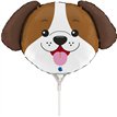 14in DOG HEAD MINI SHAPE FOIL BALLOON 10S