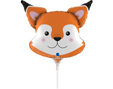 14in FOX HEAD MINI SHAPE FOIL BALLOON 10S