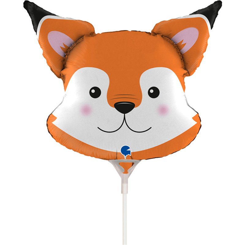14in FOX HEAD MINI SHAPE FOIL BALLOON 10S