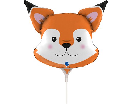 14in FOX HEAD MINI SHAPE FOIL BALLOON 10S