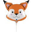 14in FOX HEAD MINI SHAPE FOIL BALLOON 10S