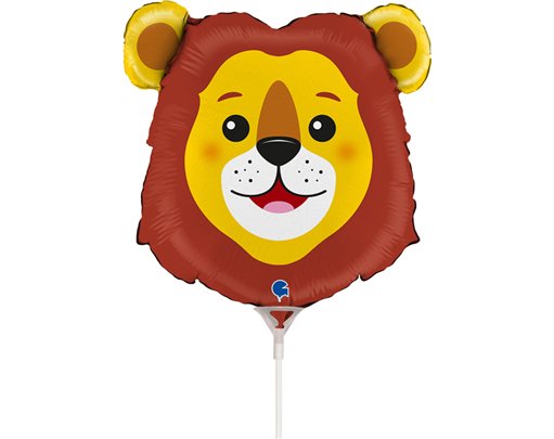 14in LION HEAD MINI SHAPE FOIL BALLOON 10S