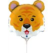 14in TIGER HEAD MINI SHAPE FOIL BALLOON 10S