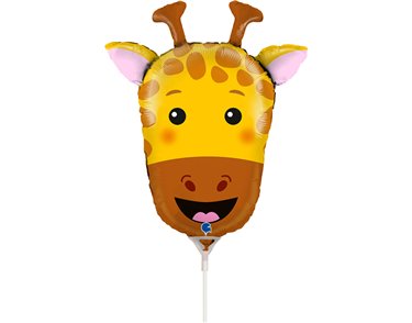 14in GIRAFFE HEADMINI SHAPE FOIL BALLOON 10S