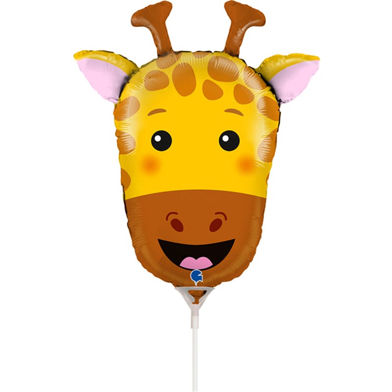 14in GIRAFFE HEADMINI SHAPE FOIL BALLOON 10S
